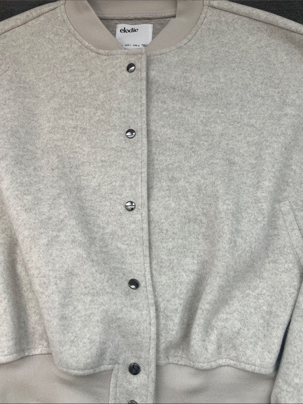 Elodie Cream Cropped Bomber Jacket - Picture 3 of 8